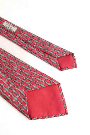 Cravate Hermès Rouge en Soie