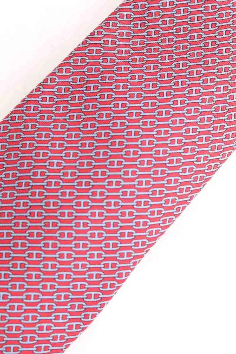 Cravate Hermès Rouge en Soie
