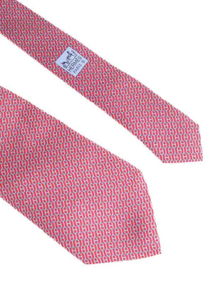 Cravate Hermès Rouge en Soie