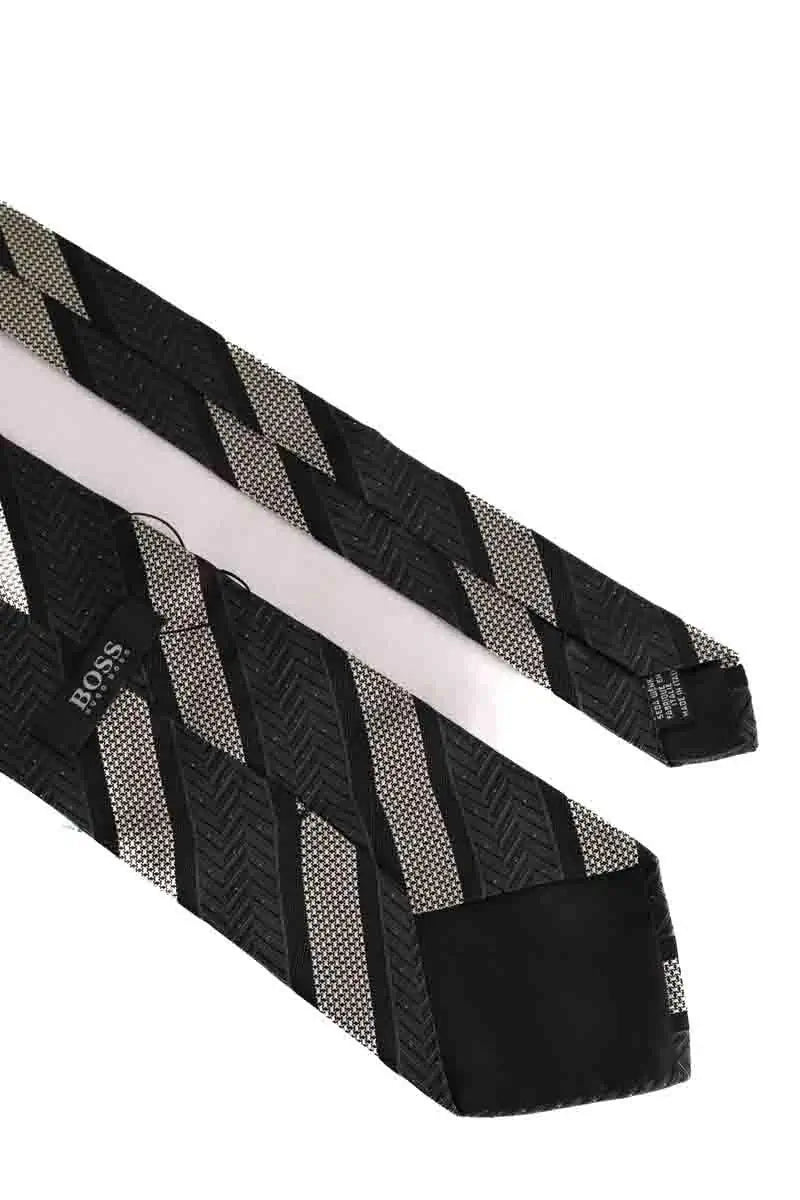 Cravate Hugo Boss Anthracite en Soie