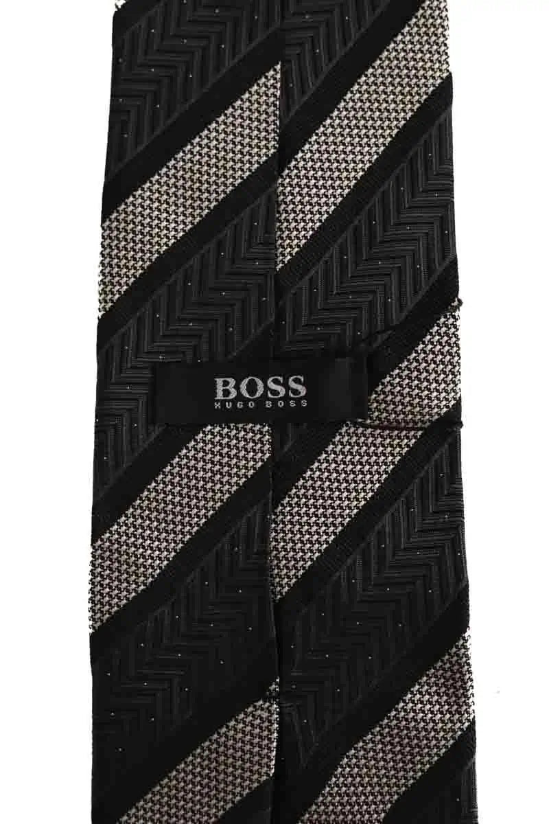 Cravate Hugo Boss Anthracite en Soie