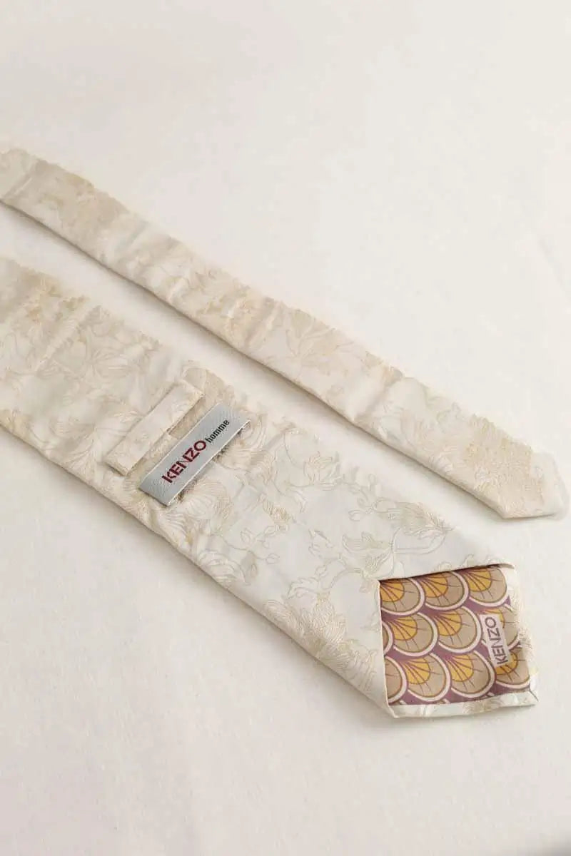 Cravate Kenzo Beige en Soie