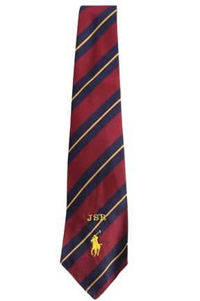 Cravate Ralph Lauren Bordeaux en Soie - Seconde Main
