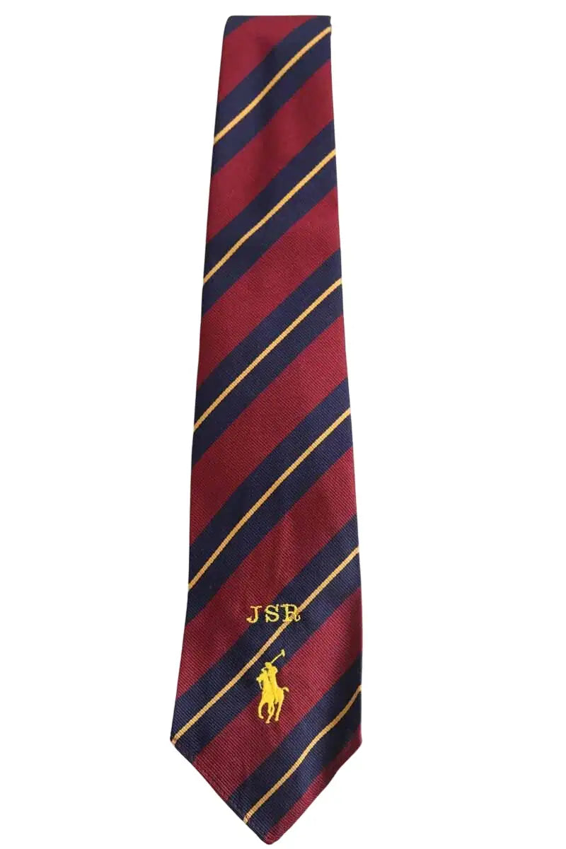 Cravate Ralph Lauren Bordeaux en Soie - Seconde Main