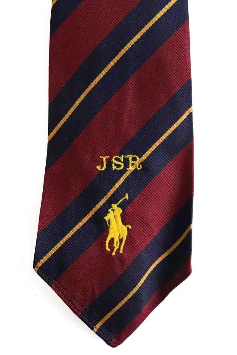 Cravate Ralph Lauren Bordeaux en Soie