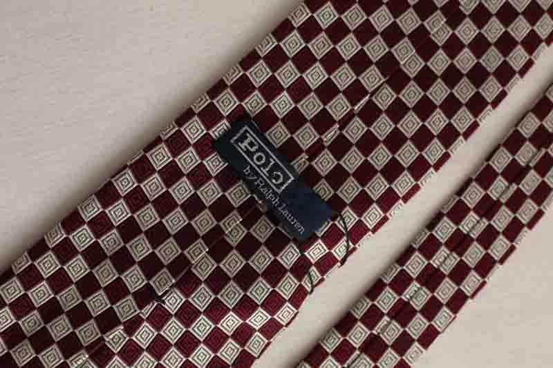 Cravate Ralph Lauren Bordeaux en Soie