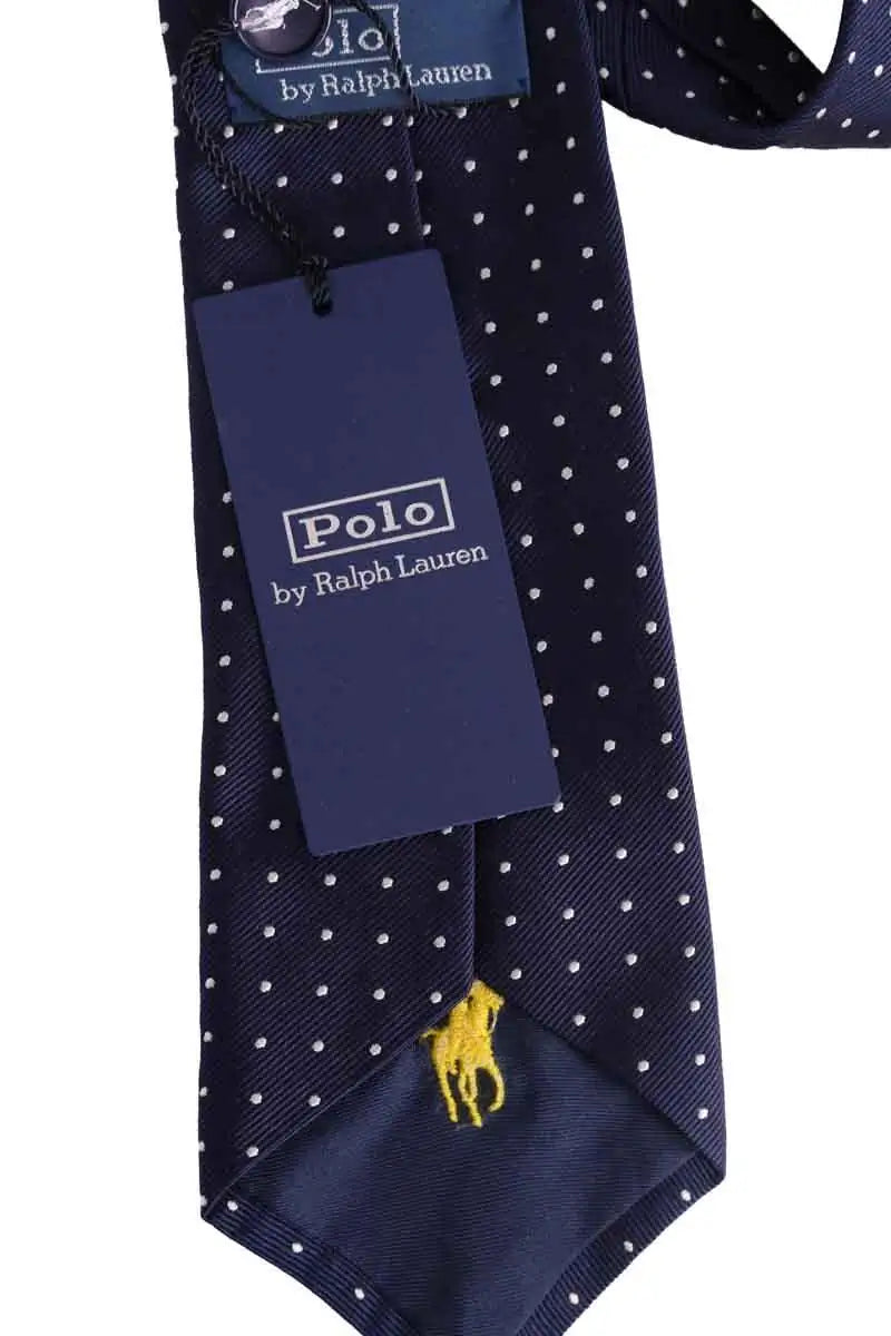 Cravate Ralph Lauren Marine en Soie