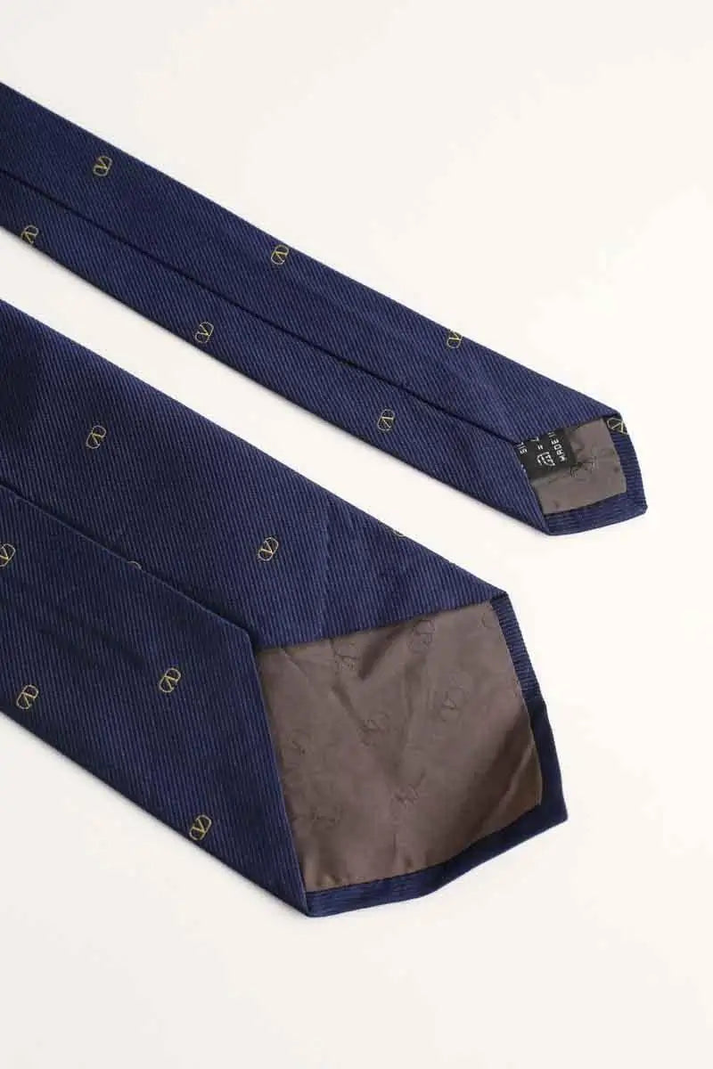 Cravate Valentino Bleu en Soie