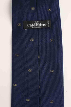 Cravate Valentino Bleu en Soie
