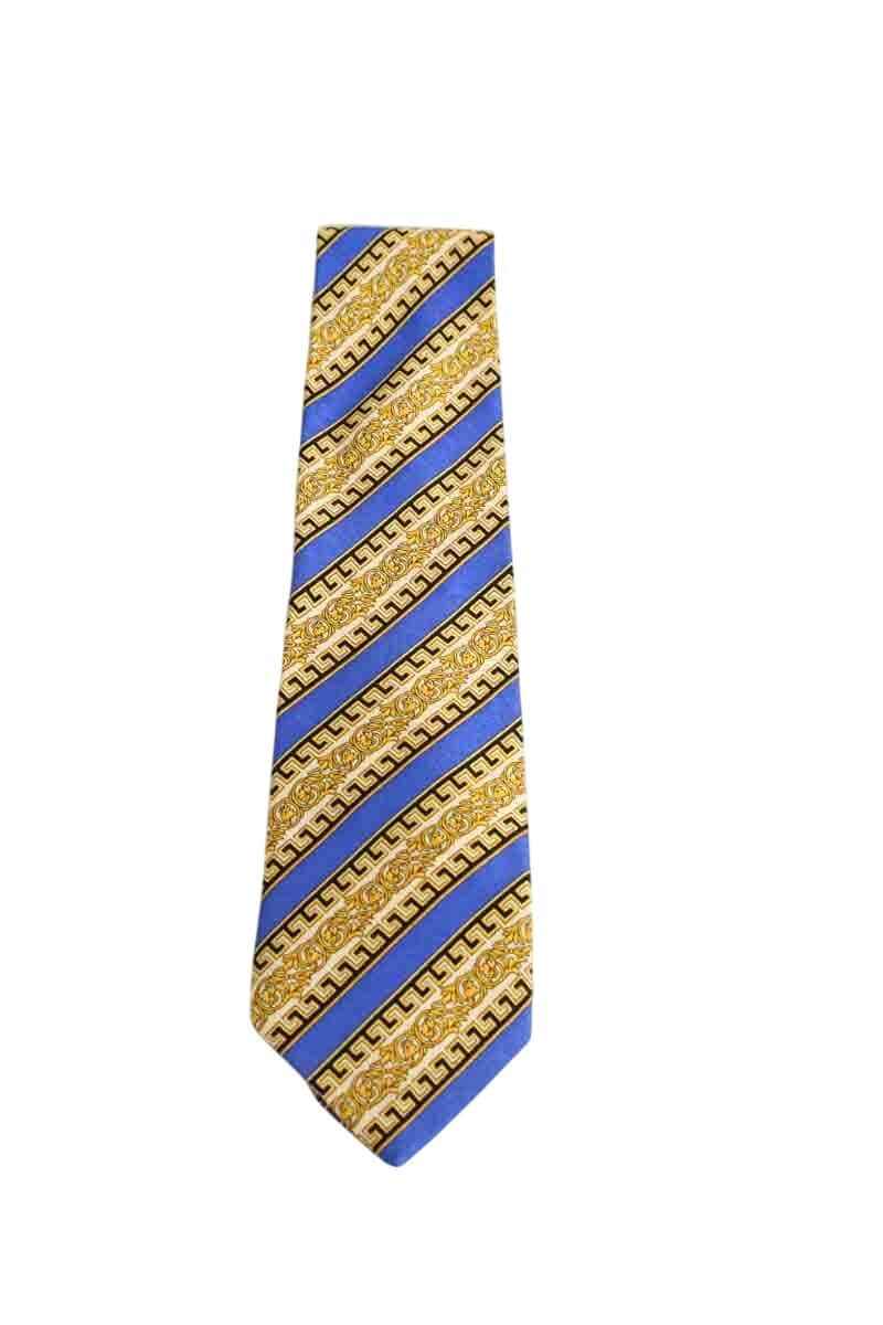 Cravate Versace Bleu en Soie - Seconde Main