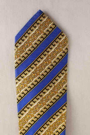 Cravate Versace Bleu en Soie