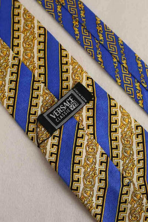 Cravate Versace Bleu en Soie