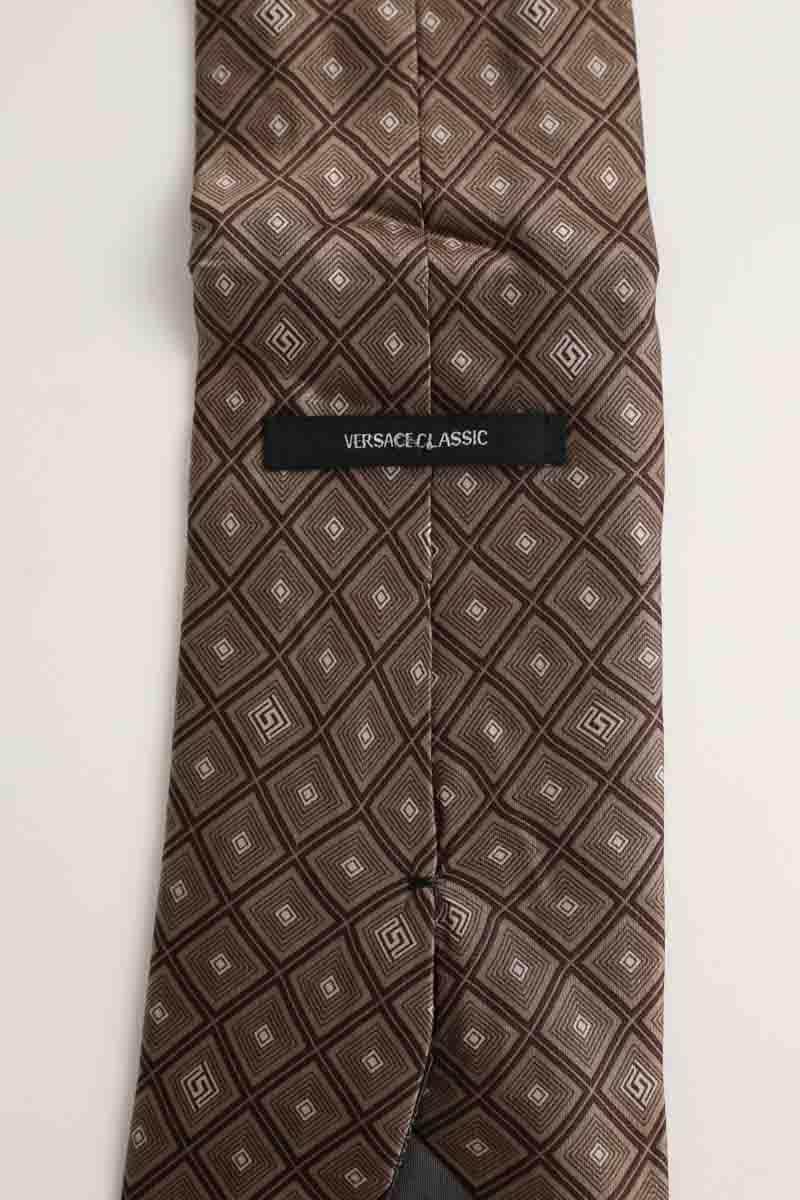 Cravate Versace Marron en Soie