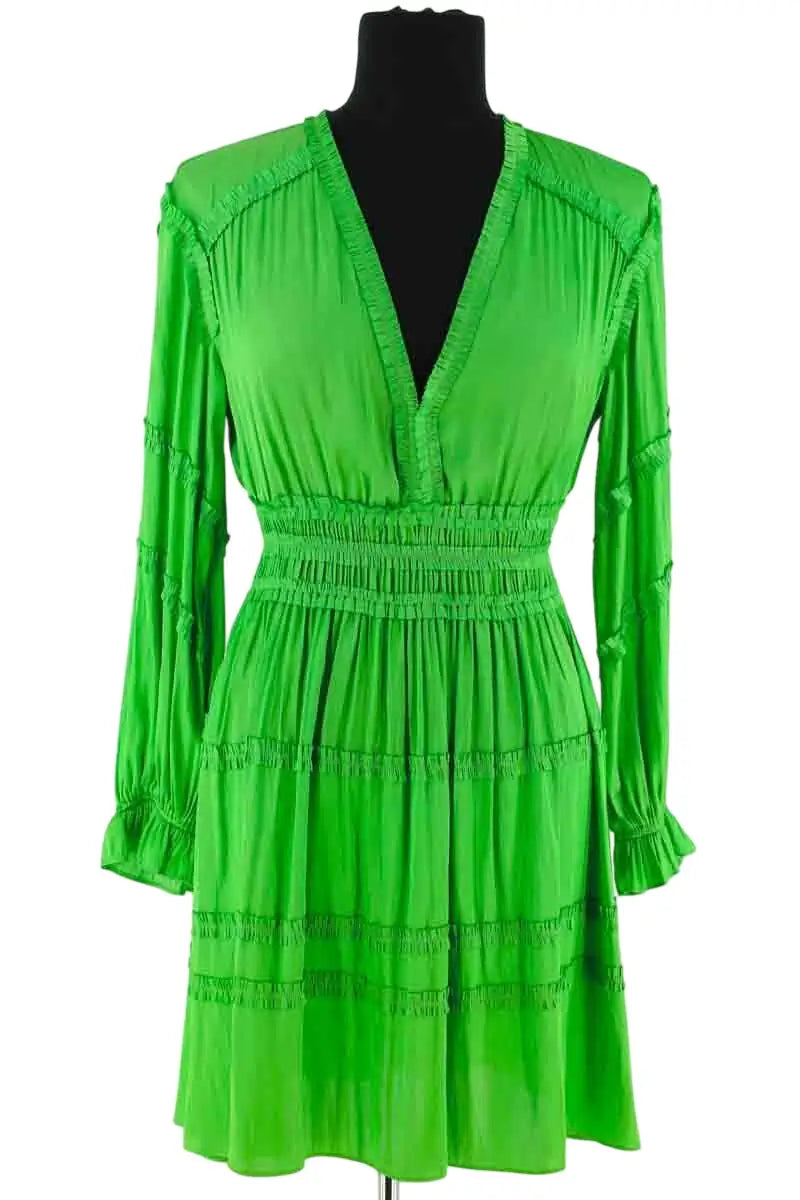 Robe Maje Vert en Synthétique, taille S - Seconde Main