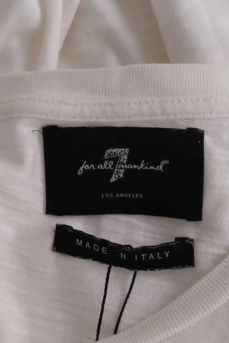 T-shirt 7 For All Mankind Blanc en Coton