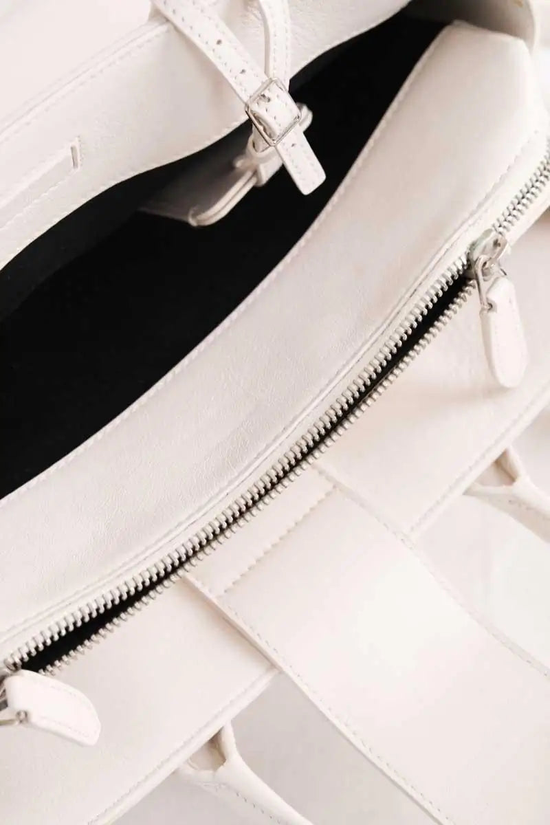 Sac à bandoulière Saint Laurent Ecru en Cuir