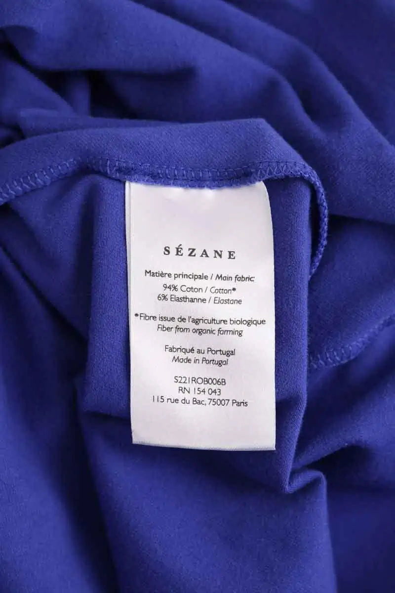 Robe Sézane Bleu en Coton
