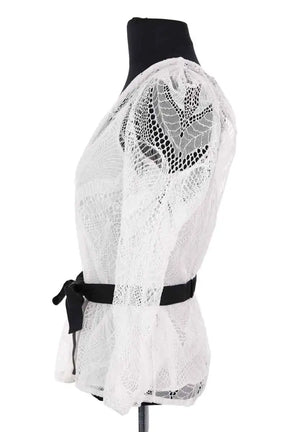 Gilet Maje Blanc en Synthétique