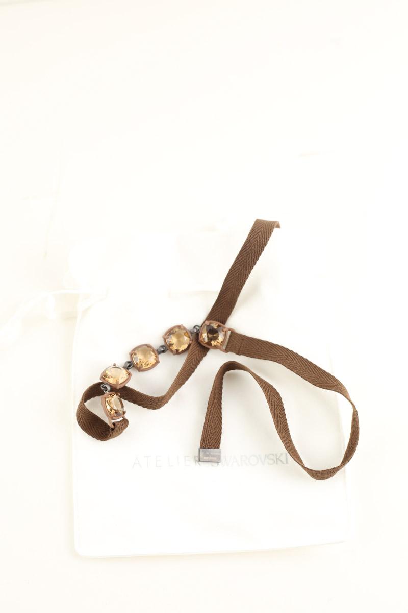 Collier Swarovski  Marron