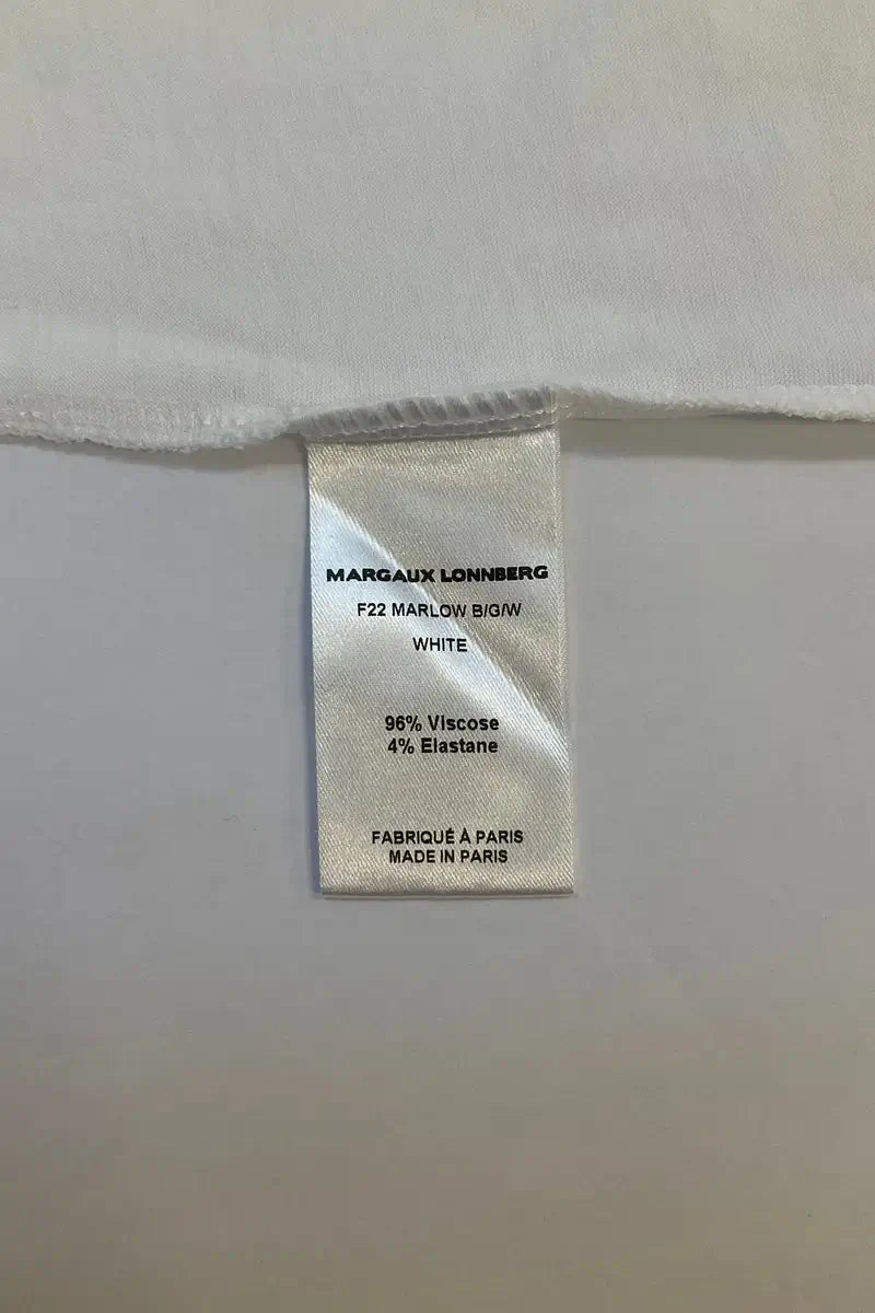 T-shirt Margaux Lonnberg Blanc en Viscose