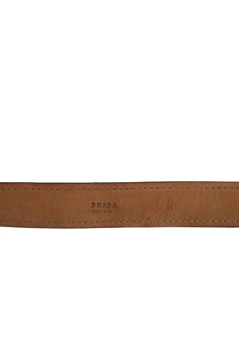 Ceinture Prada Marron en Cuir