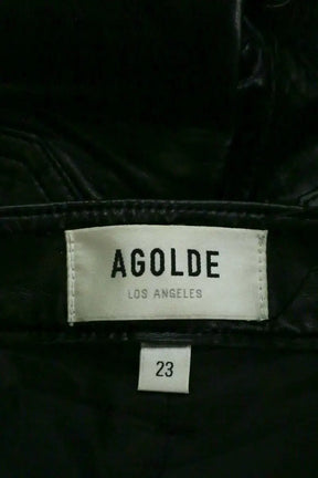 Pantalon droit Agolde Noir en Synthétique