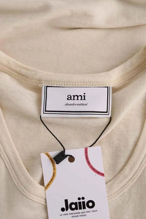 T-shirt Ami Ecru en Coton