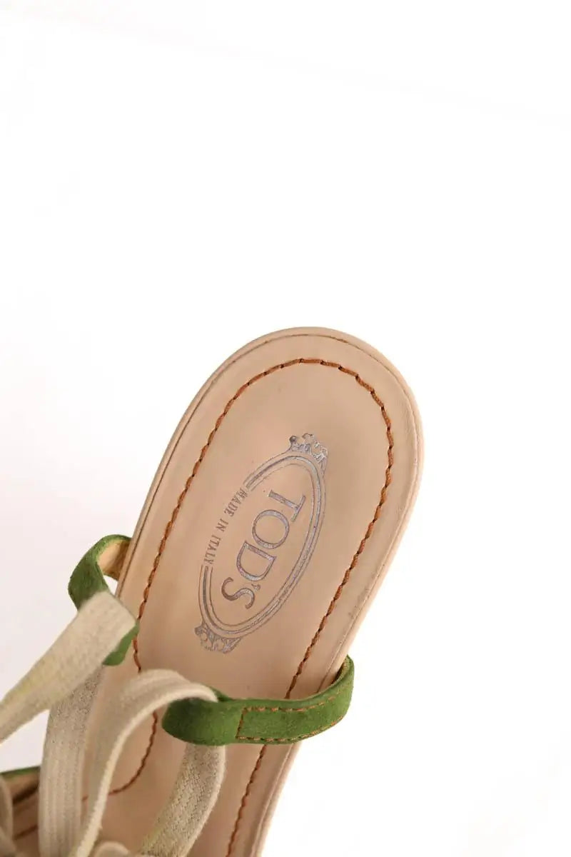 Sandales Tod's Beige en Tissu