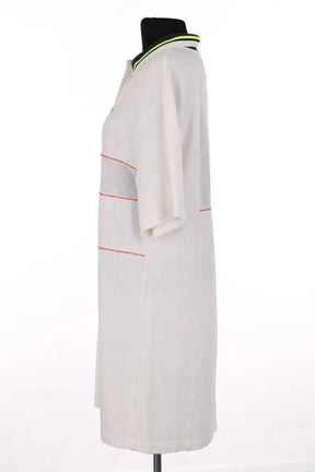 Robe Lacoste Blanc en Coton