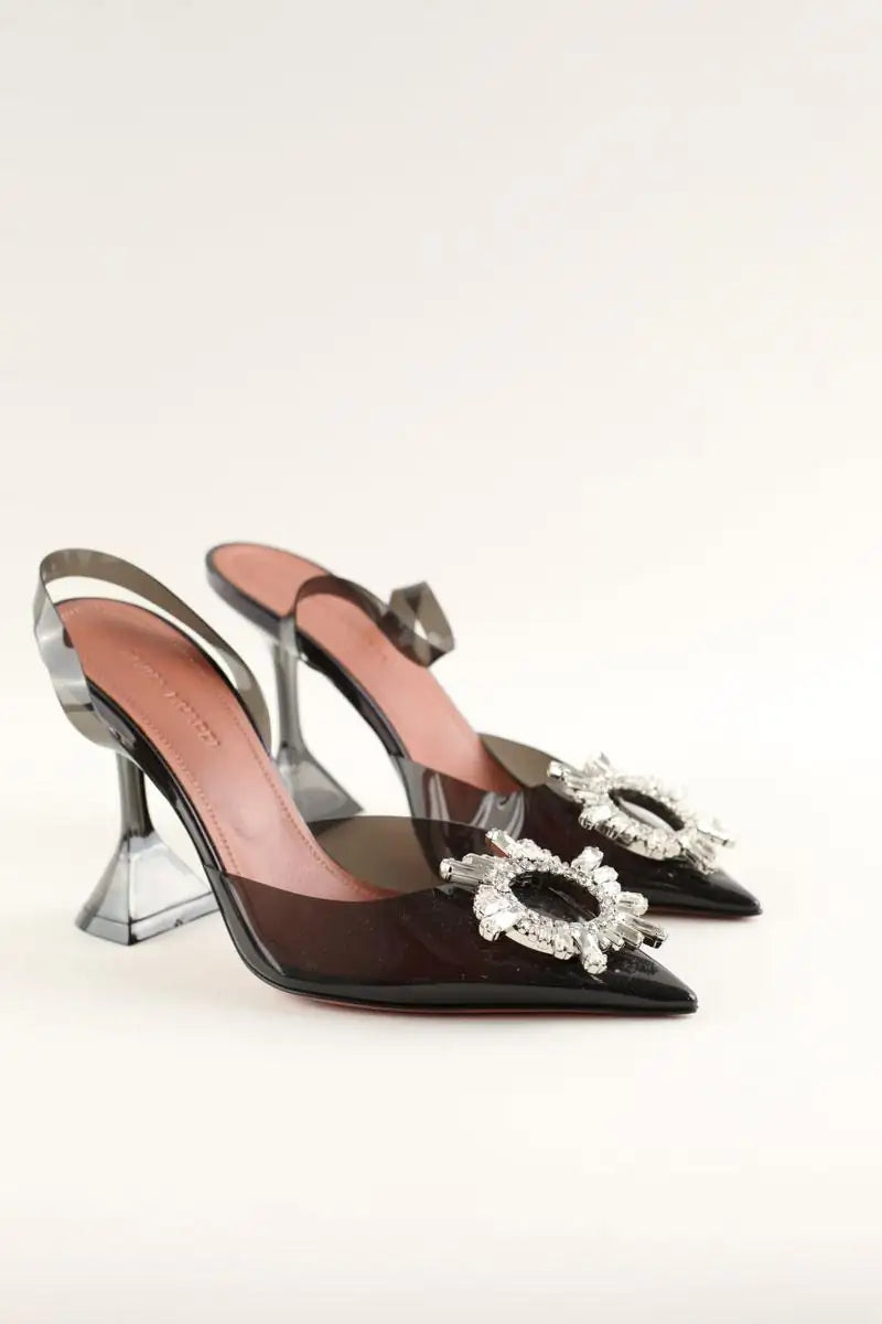 Talons Amina Muaddi Begum Noir