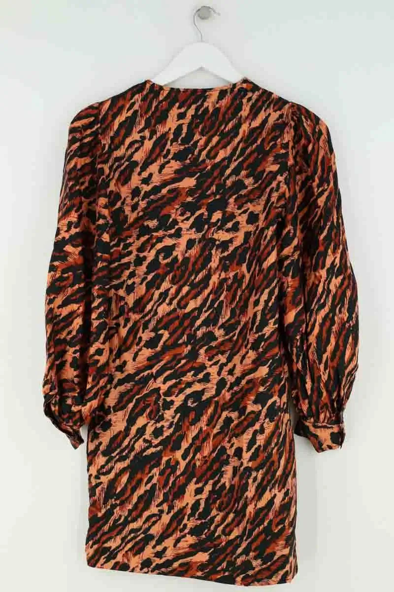 Robe Sandro Marron en Soie