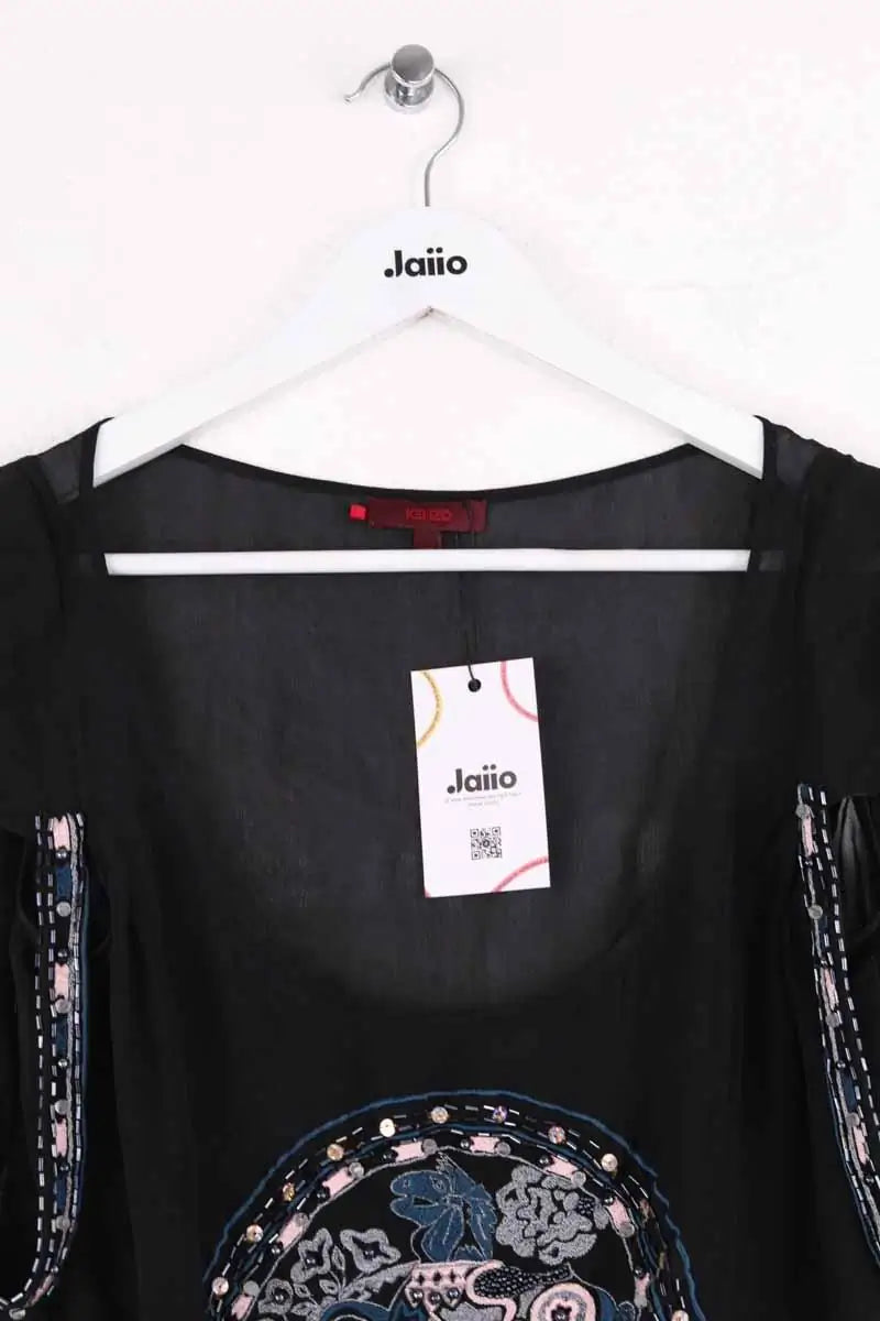 Top sans manche Kenzo Noir en Soie