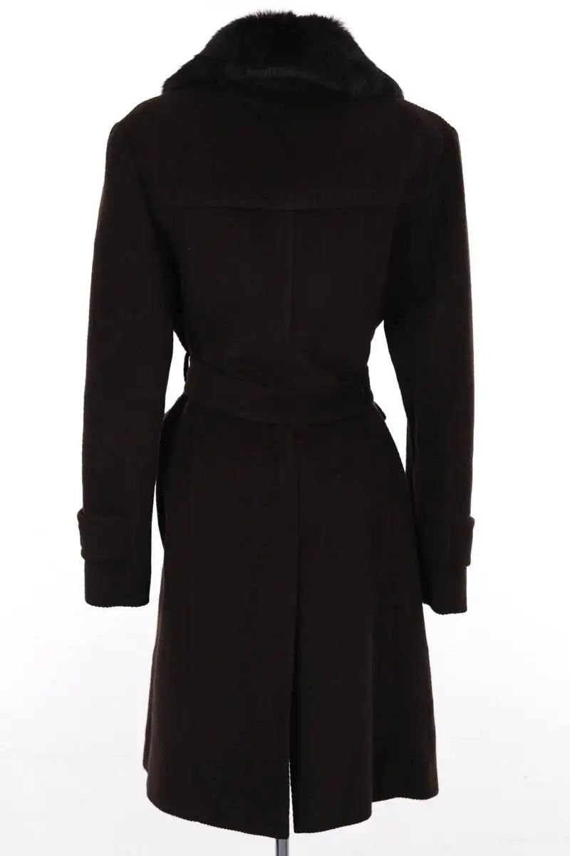 Manteau Laine Angora Gerard Darel Marron en Laine
