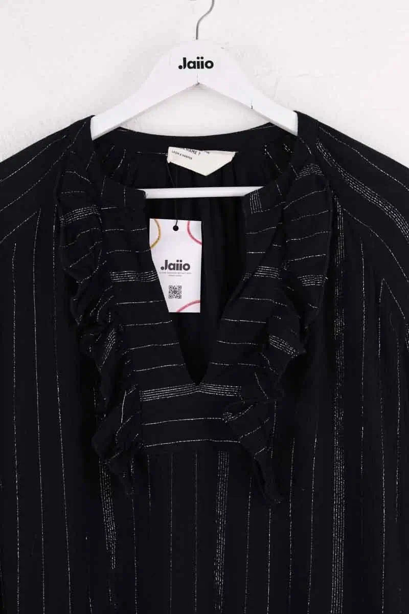 Blouse Leon & Harper Noir en Cachemire