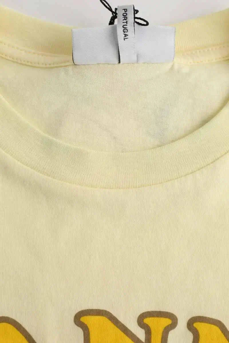 T-shirt Ganni Jaune en Coton