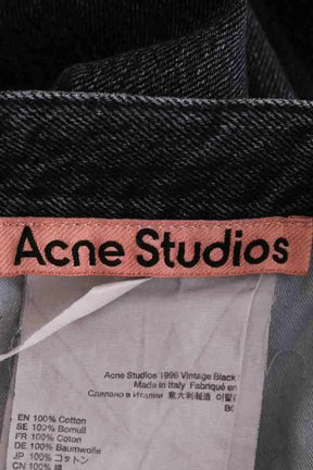 Jean droit Acne Studios Anthracite en Coton