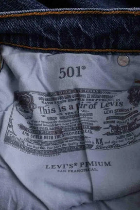 Jean droit Levi's 501 Bleu en Coton