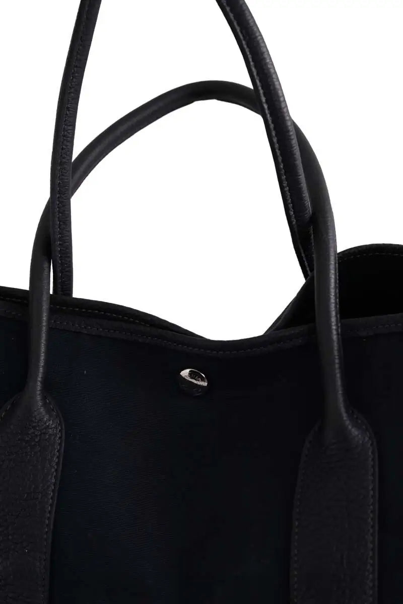 Cabas Hermès Marine en Tissu