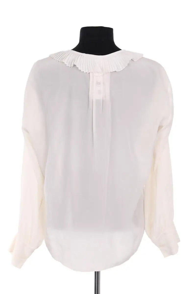 Blouse Sandro Ecru en Soie
