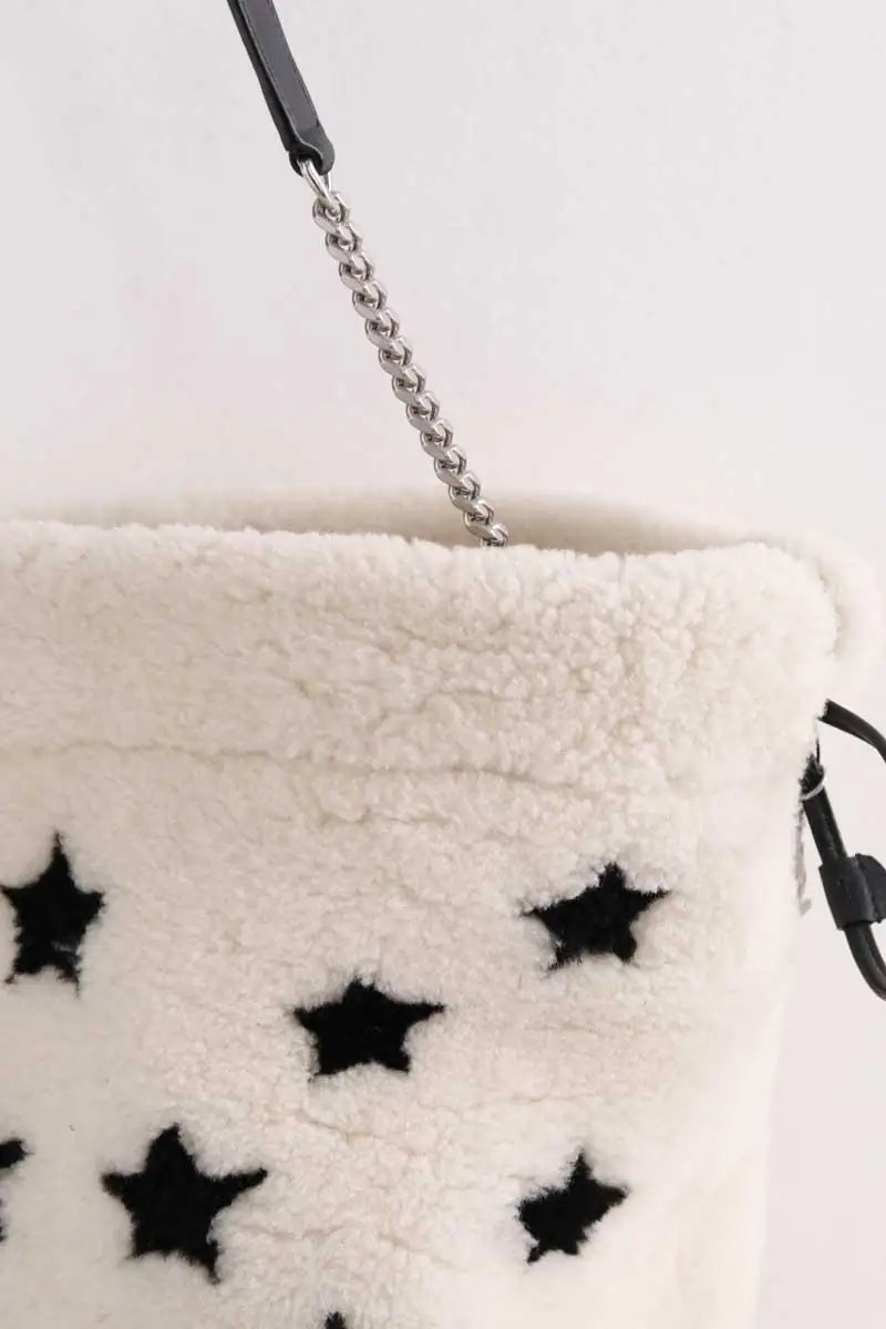 Sac à main Saint Laurent Blanc en Tissu