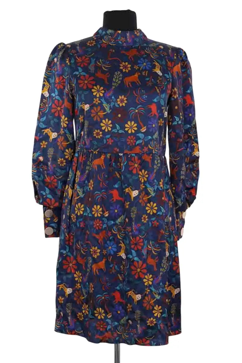 Robe Soi Bleu en Synthétique, taille XS - Seconde Main