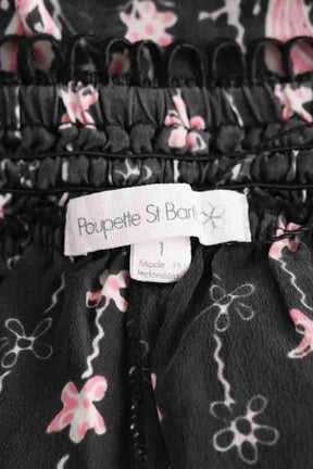 Mini short Poupette St Barth Noir en Soie