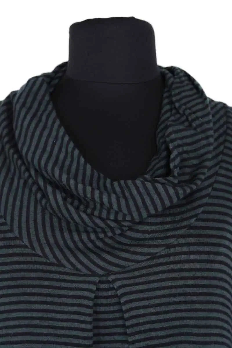 Top rayé noir et Armani Jeans Gris en Viscose