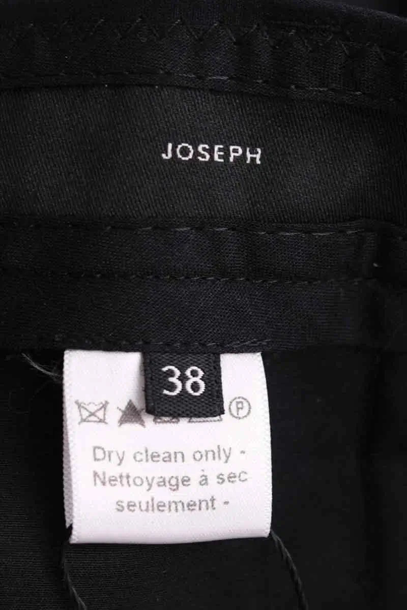 Pantalon droit Joseph Noir en Coton