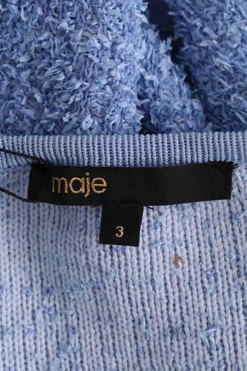 Gilet Maje Bleu en Coton