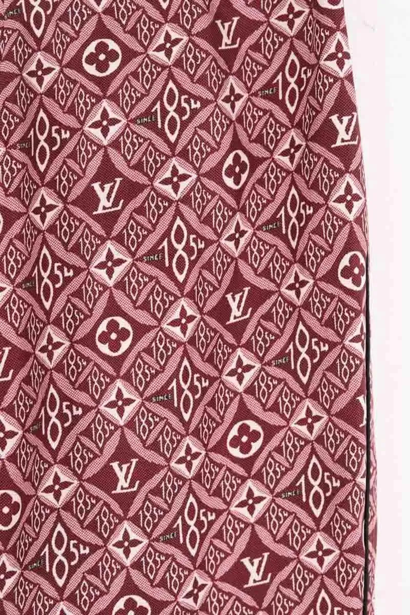 Pantalon droit Louis Vuitton Marron en Soie