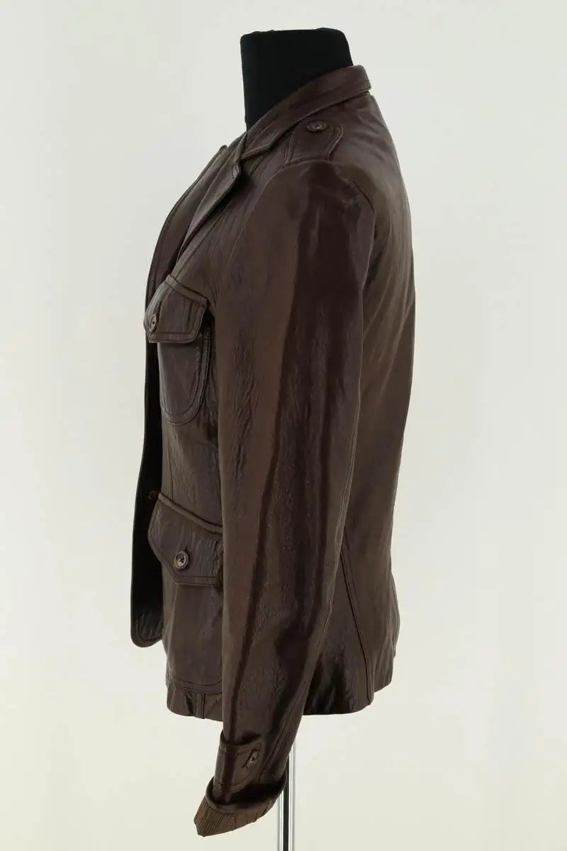 Veste Gerard Darel Marron en Cuir