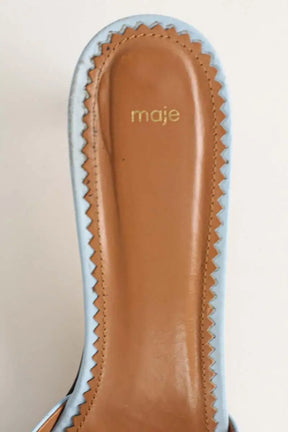 Sandales Maje Bleu en Cuir