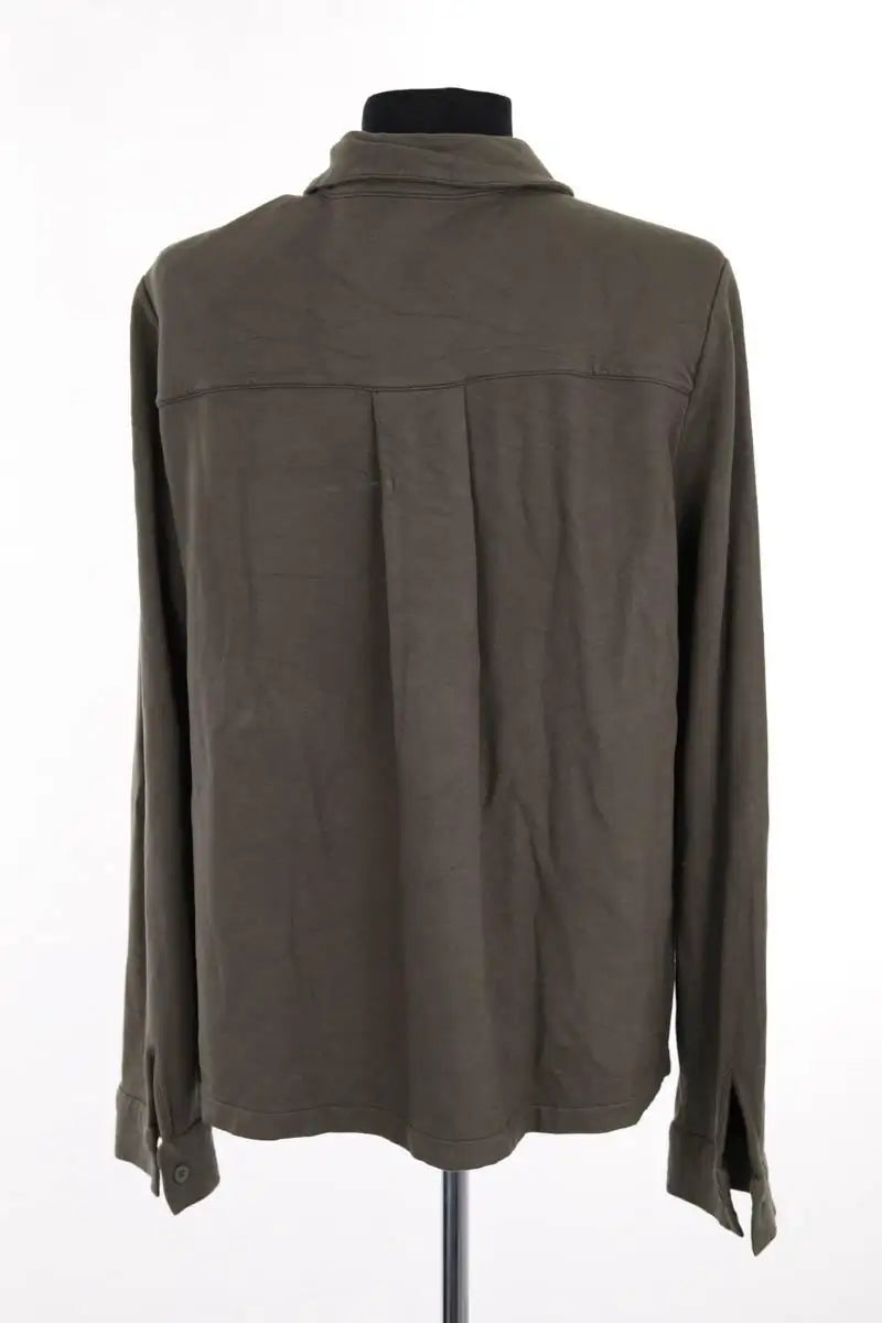Chemise Majestic Filatures Kaki en Viscose