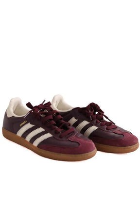 Baskets Adidas Samba Bordeaux en Cuir